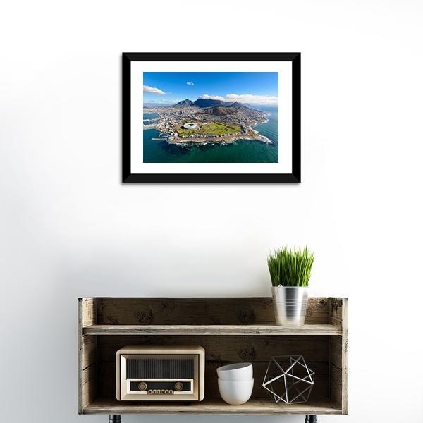 Aerial View Of Cape Town Panoramic Canvas Wall Art-1 Piece-36" x 12"-Tiaracle
