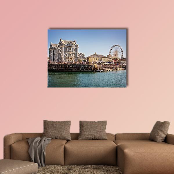 Cape Town Waterfront Canvas Wall Art-1 Piece-Gallery Wrap-48" x 32"-Tiaracle