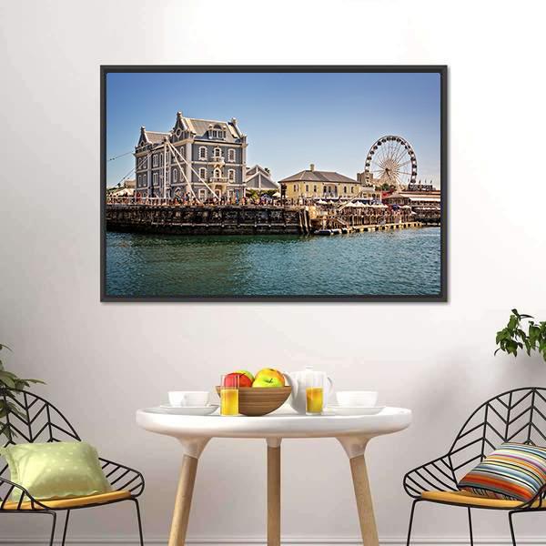 Cape Town Waterfront Canvas Wall Art-3 Horizontal-Gallery Wrap-25" x 16"-Tiaracle