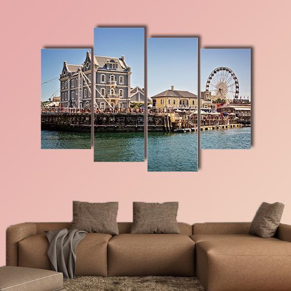 Cape Town Waterfront Canvas Wall Art-4 Pop-Gallery Wrap-50" x 32"-Tiaracle