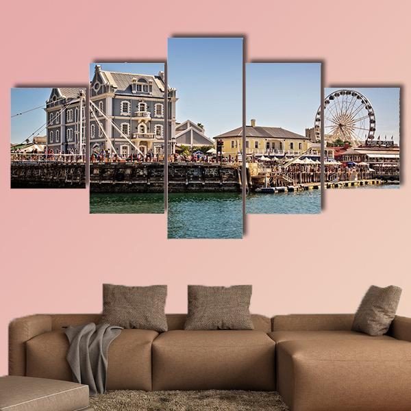 Cape Town Waterfront Canvas Wall Art-1 Piece-Gallery Wrap-48" x 32"-Tiaracle