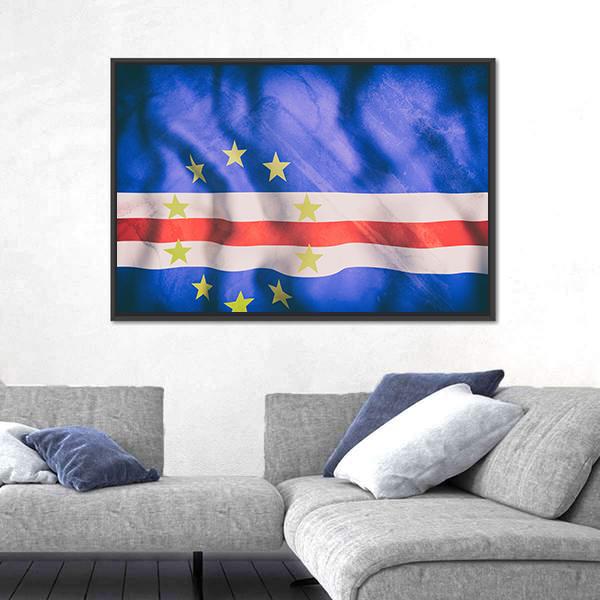 Cape Verde Flag Canvas Wall Art-3 Horizontal-Gallery Wrap-25" x 16"-Tiaracle