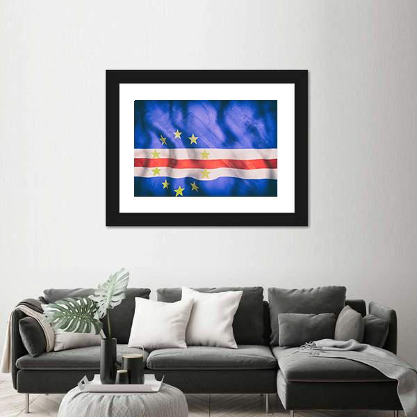 Cape Verde Flag Canvas Wall Art-3 Horizontal-Gallery Wrap-25" x 16"-Tiaracle