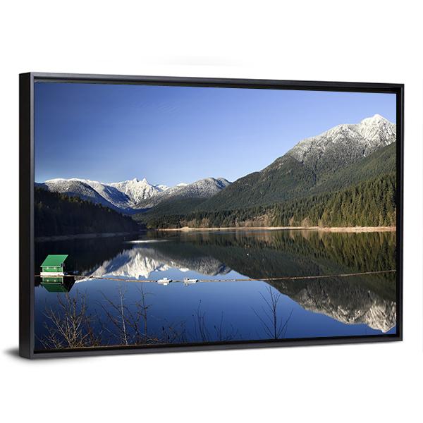 Capilano Reservoir Lake Canvas Wall Art-3 Horizontal-Gallery Wrap-25" x 16"-Tiaracle