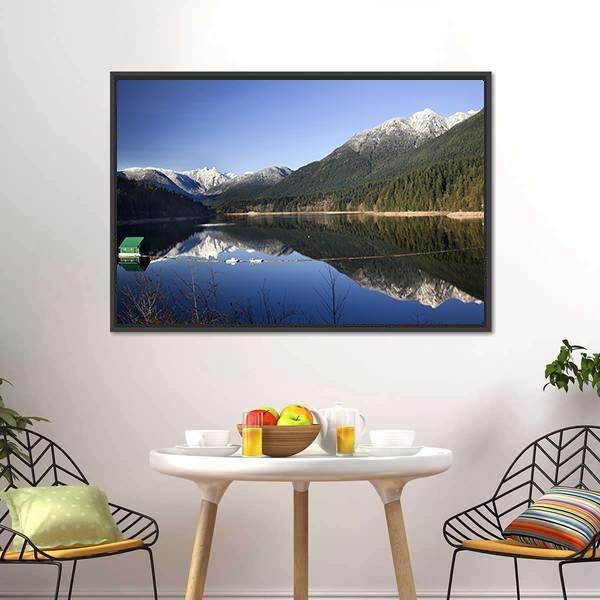 Capilano Reservoir Lake Canvas Wall Art-3 Horizontal-Gallery Wrap-25" x 16"-Tiaracle