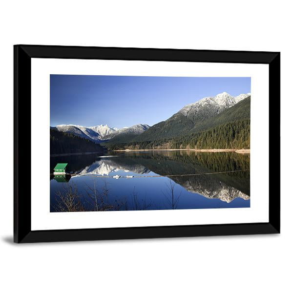 Capilano Reservoir Lake Canvas Wall Art-3 Horizontal-Gallery Wrap-25" x 16"-Tiaracle