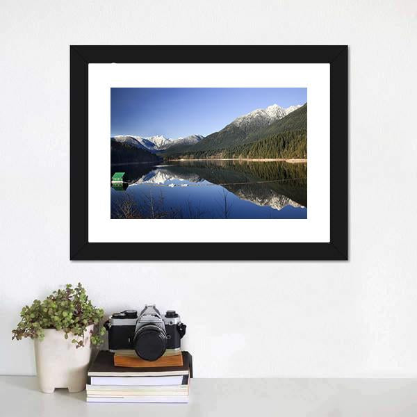 Capilano Reservoir Lake Canvas Wall Art-1 Piece-Framed Print-20" x 16"-Tiaracle