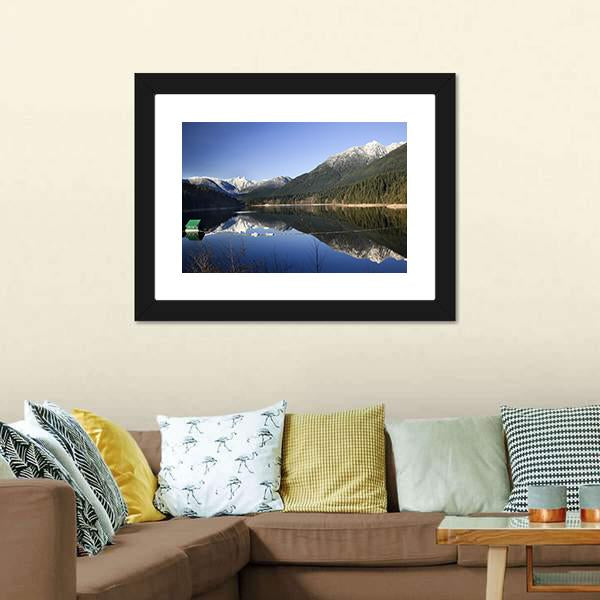 Capilano Reservoir Lake Canvas Wall Art-3 Horizontal-Gallery Wrap-25" x 16"-Tiaracle