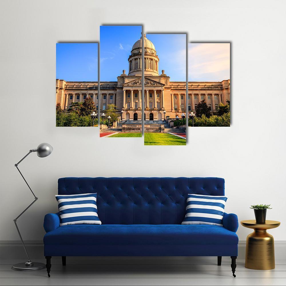 Capitol Building Frankfort Canvas Wall Art-4 Pop-Gallery Wrap-50" x 32"-Tiaracle