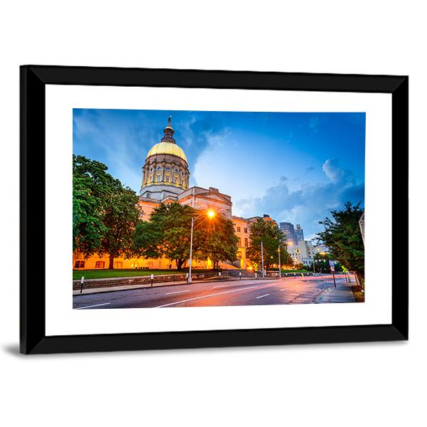 Capitol Building in Atlanta Canvas Wall Art-3 Horizontal-Gallery Wrap-25" x 16"-Tiaracle