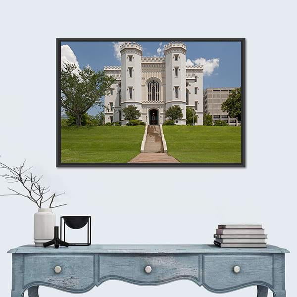 Capitol Building Louisiana Canvas Wall Art-1 Piece-Floating Frame-24" x 16"-Tiaracle