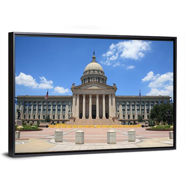 Capitol Building Oklahoma Canvas Wall Art-3 Horizontal-Gallery Wrap-25" x 16"-Tiaracle