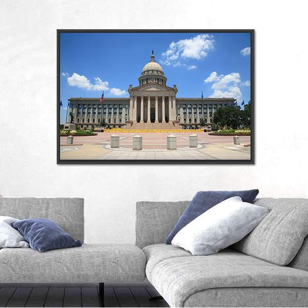 Capitol Building Oklahoma Canvas Wall Art-3 Horizontal-Gallery Wrap-25" x 16"-Tiaracle