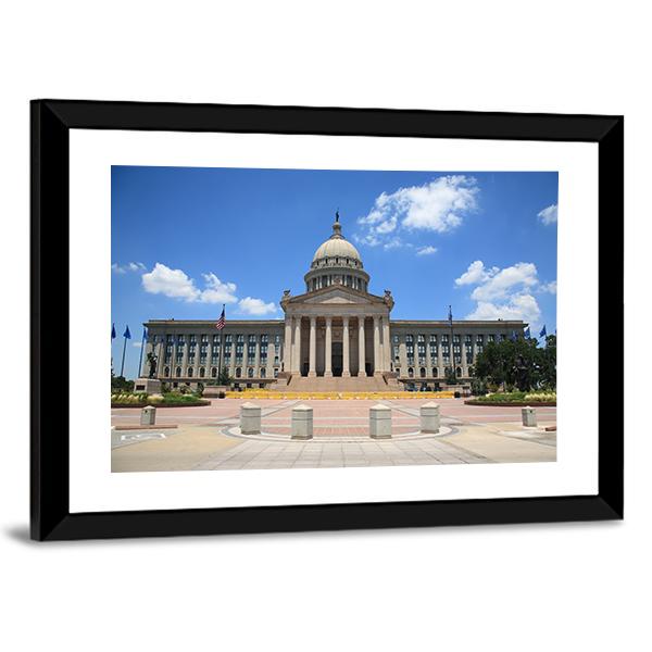 Capitol Building Oklahoma Canvas Wall Art-3 Horizontal-Gallery Wrap-25" x 16"-Tiaracle