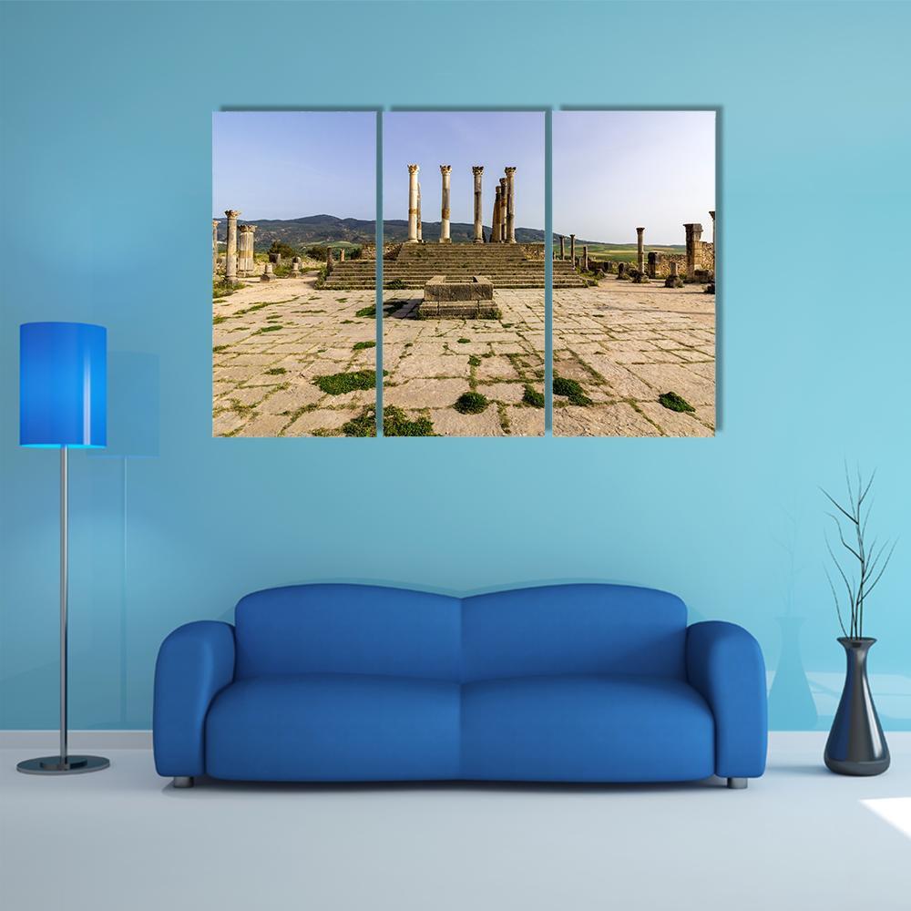 Capitoline Temple Morocco Canvas Wall Art-3 Horizontal-Gallery Wrap-37" x 24"-Tiaracle