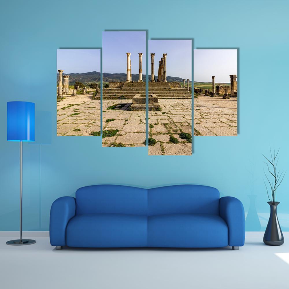Capitoline Temple Morocco Canvas Wall Art-4 Pop-Gallery Wrap-50" x 32"-Tiaracle
