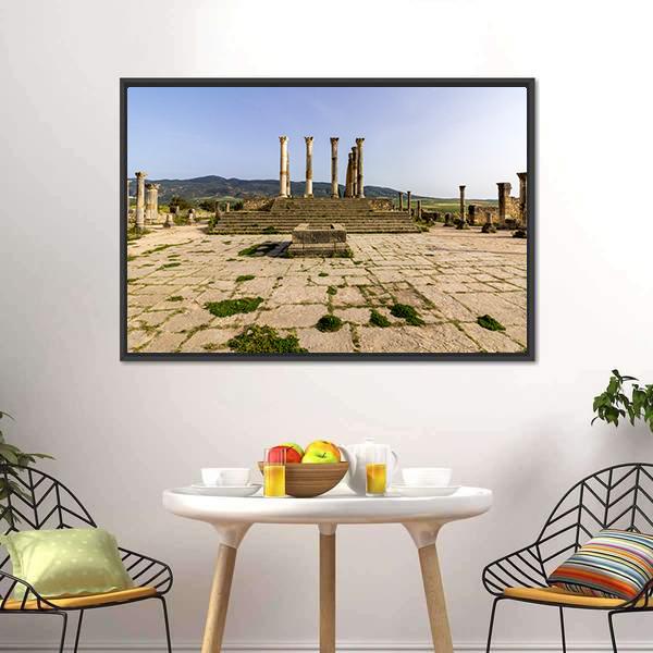 Capitoline Temple Morocco Canvas Wall Art-3 Horizontal-Gallery Wrap-25" x 16"-Tiaracle