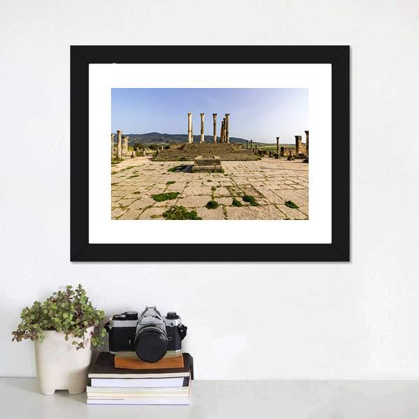 Capitoline Temple Morocco Canvas Wall Art-1 Piece-Framed Print-20" x 16"-Tiaracle