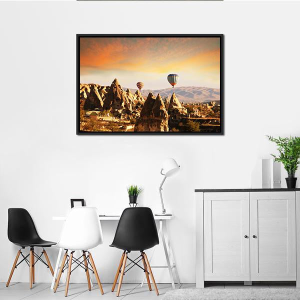 Cappadocia In Turkey Canvas Wall Art-5 Horizontal-Gallery Wrap-22" x 12"-Tiaracle