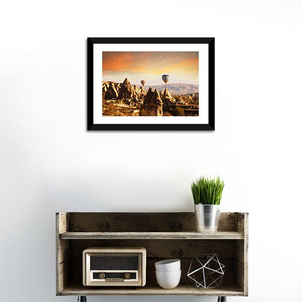 Cappadocia In Turkey Canvas Wall Art-1 Piece-Framed Print-20" x 16"-Tiaracle