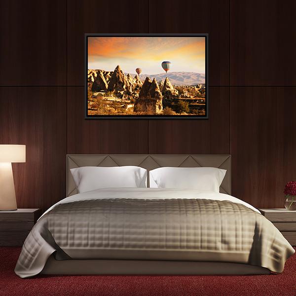 Cappadocia In Turkey Canvas Wall Art-5 Horizontal-Gallery Wrap-22" x 12"-Tiaracle