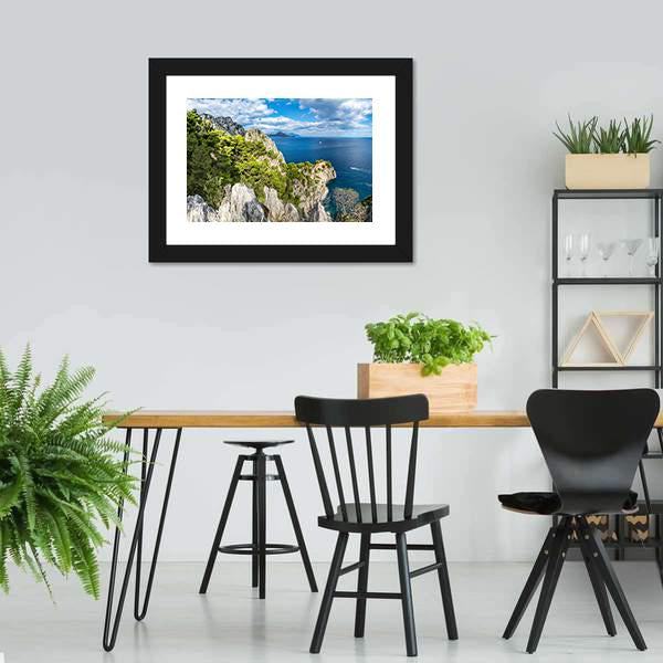 Capri Island Panoramic Canvas Wall Art-1 Piece-36" x 12"-Tiaracle