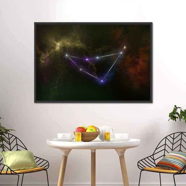 Capricorn Constellation Canvas Wall Art-5 Horizontal-Gallery Wrap-22" x 12"-Tiaracle