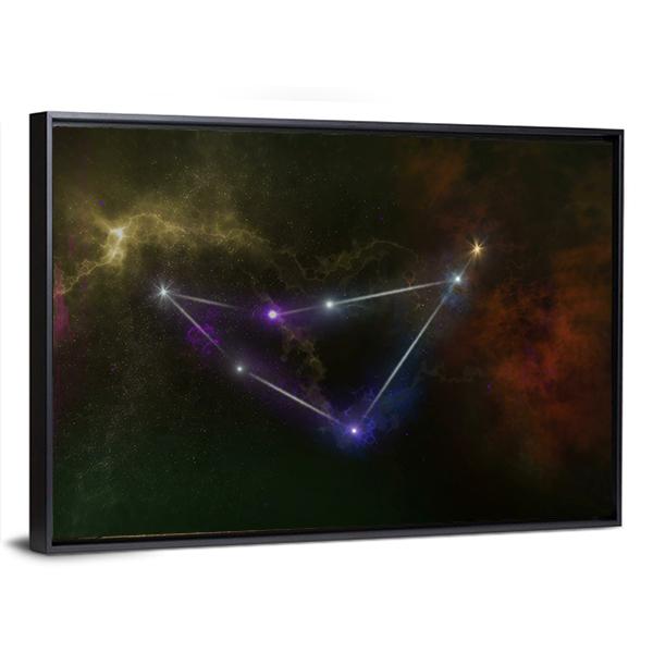 Capricorn Constellation Canvas Wall Art-3 Horizontal-Gallery Wrap-25" x 16"-Tiaracle