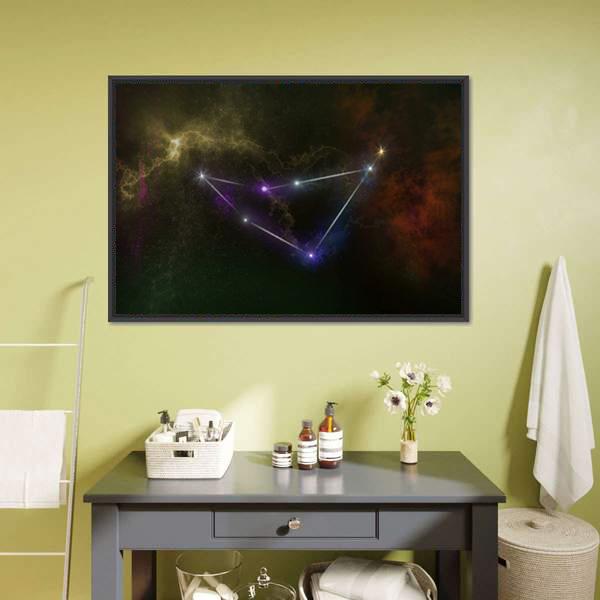 Capricorn Constellation Canvas Wall Art-3 Horizontal-Gallery Wrap-25" x 16"-Tiaracle