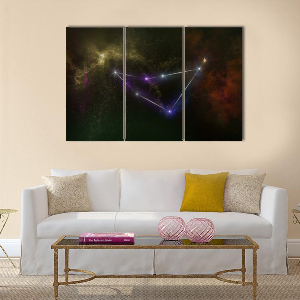 Capricorn Constellation Canvas Wall Art-3 Horizontal-Gallery Wrap-25" x 16"-Tiaracle