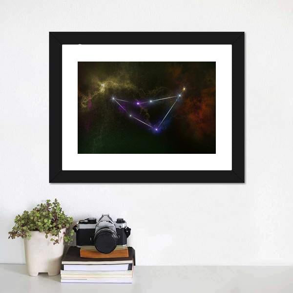 Capricorn Constellation Canvas Wall Art-1 Piece-Framed Print-20" x 16"-Tiaracle