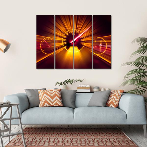 Speedometer Concept Canvas Wall Art-4 Horizontal-Gallery Wrap-34" x 24"-Tiaracle