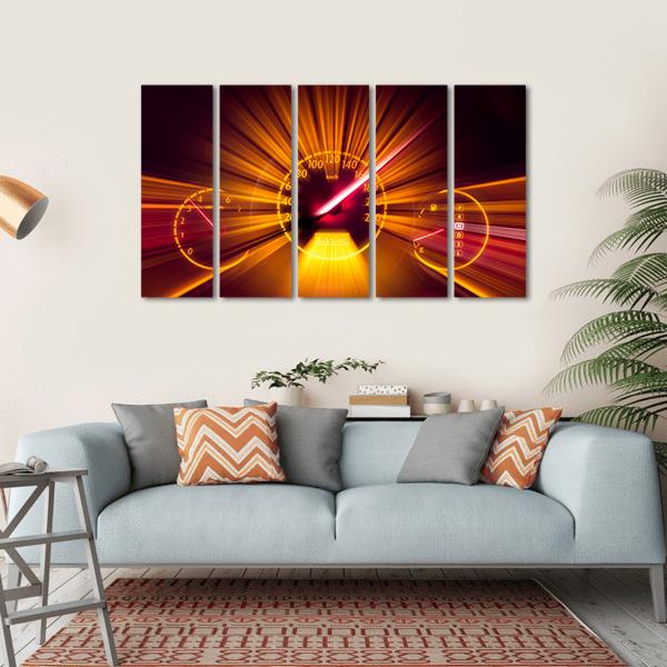 Speedometer Concept Canvas Wall Art-5 Horizontal-Gallery Wrap-22" x 12"-Tiaracle