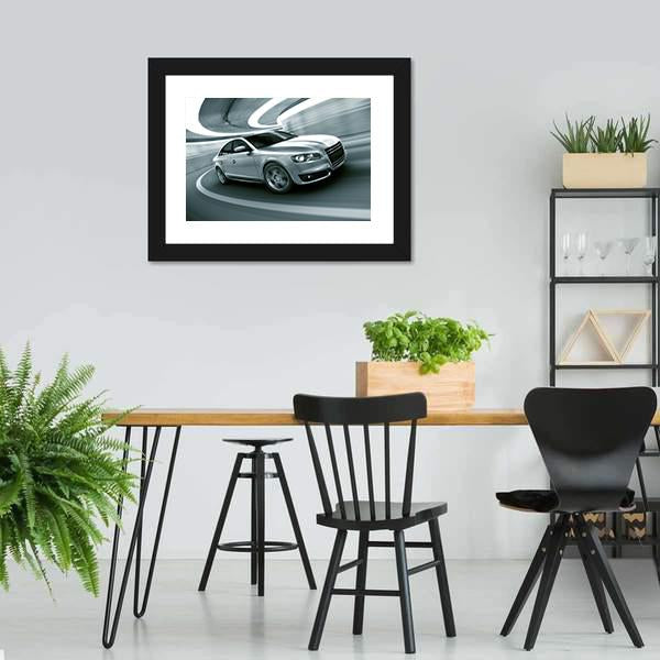 Car In A Tunnel Panoramic Canvas Wall Art-1 Piece-36" x 12"-Tiaracle