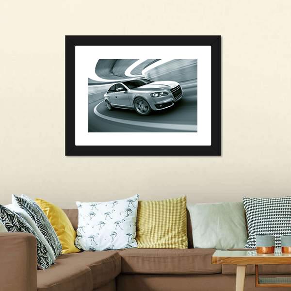 Car In A Tunnel Panoramic Canvas Wall Art-1 Piece-36" x 12"-Tiaracle