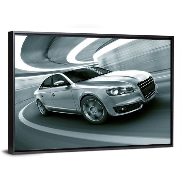 Car In A Tunnel Panoramic Canvas Wall Art-1 Piece-36" x 12"-Tiaracle