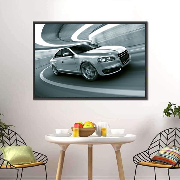 Car In A Tunnel Panoramic Canvas Wall Art-1 Piece-36" x 12"-Tiaracle