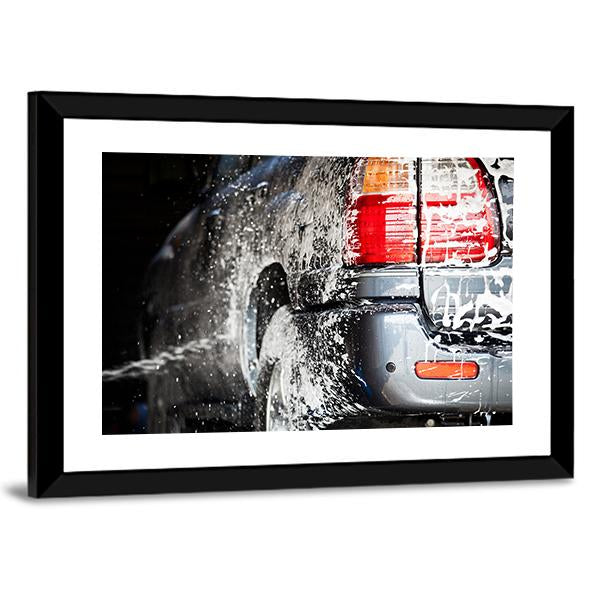 Car In Carwash Canvas Wall Art-3 Horizontal-Gallery Wrap-25" x 16"-Tiaracle