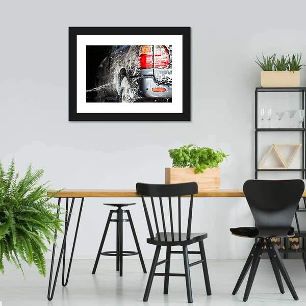 Car In Carwash Canvas Wall Art-3 Horizontal-Gallery Wrap-25" x 16"-Tiaracle