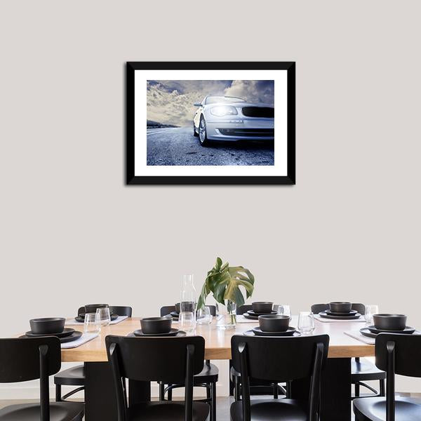 Car On Road Canvas Wall Art-3 Horizontal-Gallery Wrap-25" x 16"-Tiaracle