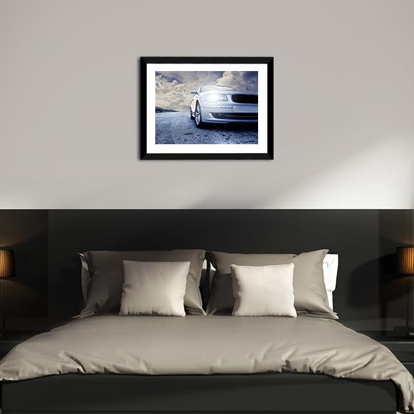 Car On Road Canvas Wall Art-3 Horizontal-Gallery Wrap-25" x 16"-Tiaracle