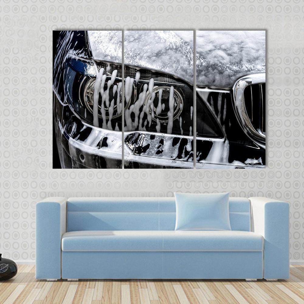 Car Wash With Soap Canvas Wall Art-3 Horizontal-Gallery Wrap-37" x 24"-Tiaracle