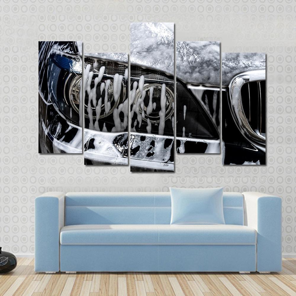 Car Wash With Soap Canvas Wall Art-5 Pop-Gallery Wrap-47" x 32"-Tiaracle