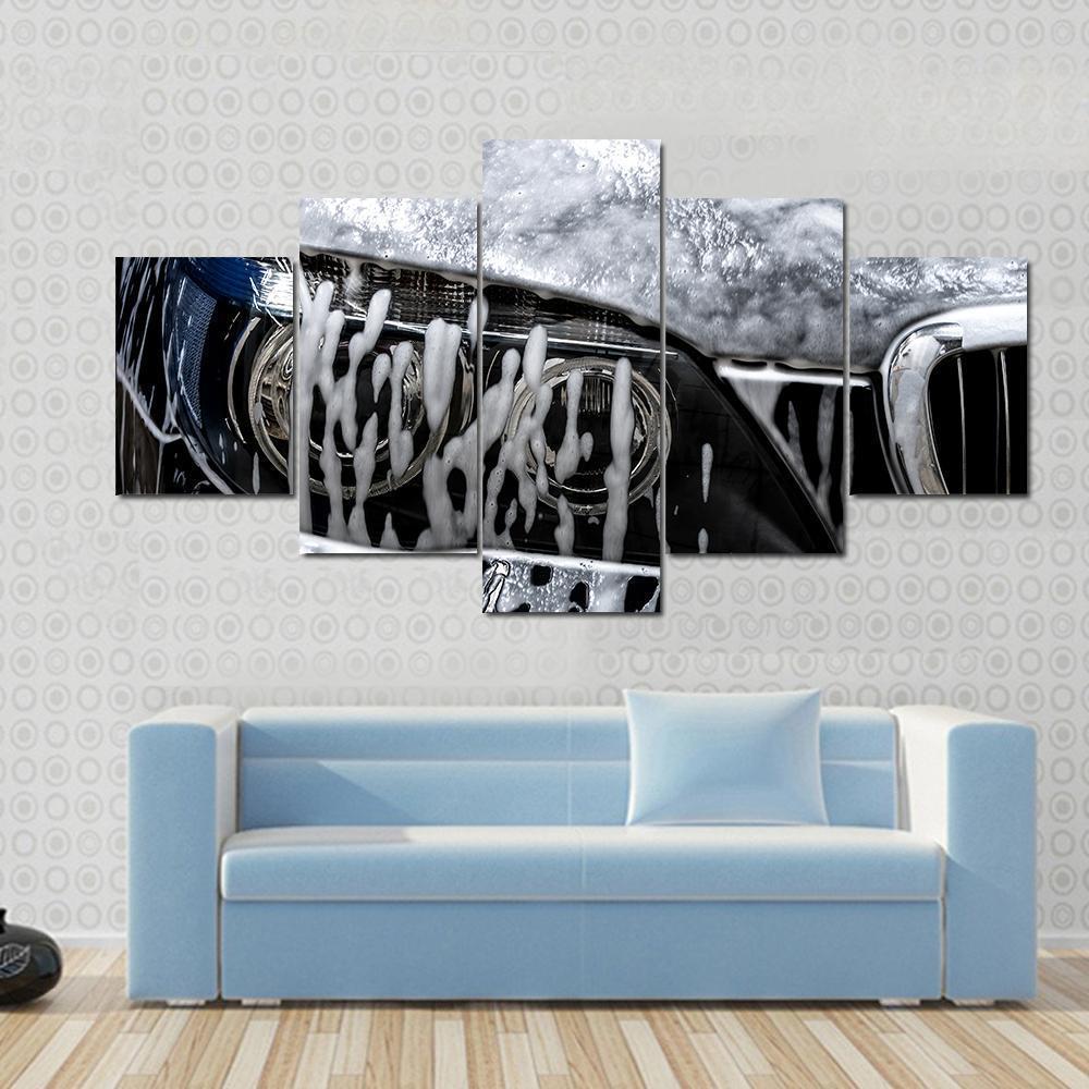 Car Wash With Soap Canvas Wall Art-5 Star-Gallery Wrap-62" x 32"-Tiaracle