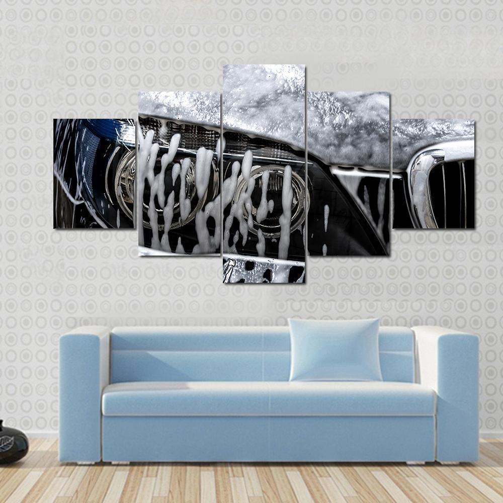 Car Wash With Soap Canvas Wall Art-4 Pop-Gallery Wrap-50" x 32"-Tiaracle