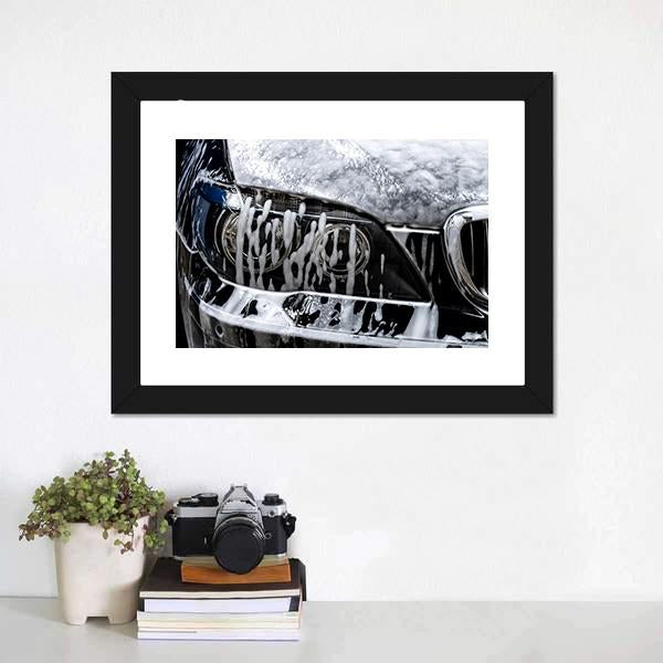 Car Wash With Soap Canvas Wall Art-1 Piece-Framed Print-20" x 16"-Tiaracle