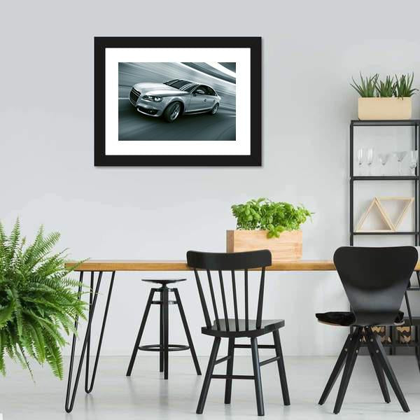 Car With Heavy Motion Panoramic Canvas Wall Art-1 Piece-36" x 12"-Tiaracle