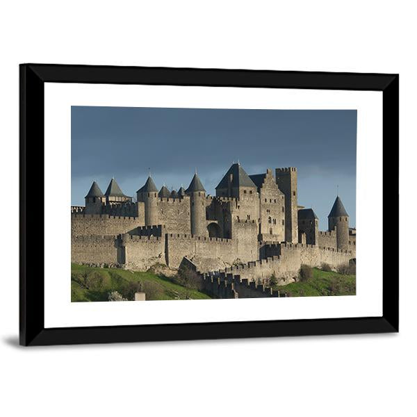 Carcassonne Fortress France Panoramic Canvas Wall Art-1 Piece-36" x 12"-Tiaracle