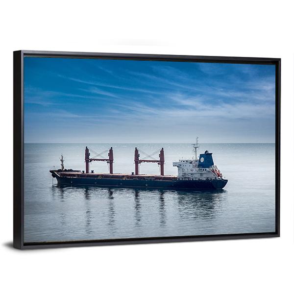 Cargo Freight Ship Canvas Wall Art-5 Horizontal-Gallery Wrap-22" x 12"-Tiaracle