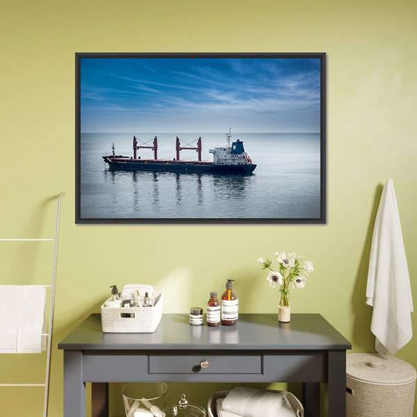 Cargo Freight Ship Panoramic Canvas Wall Art-1 Piece-36" x 12"-Tiaracle